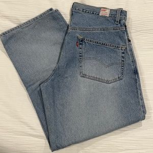 Men's "Levi's 595 Baggy Straight Fit" blue jeans (90's style)
